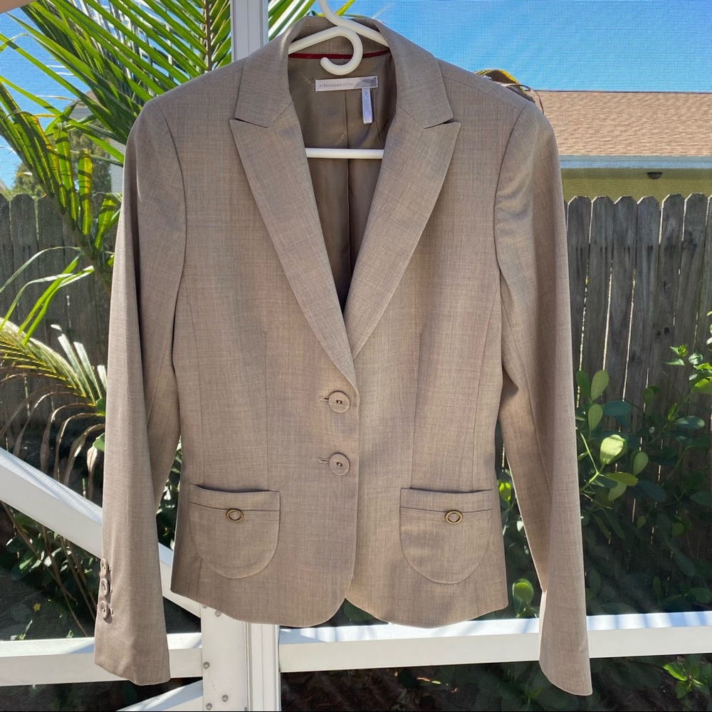 Tan Blazer Women's Size 2 Classiques Entier
